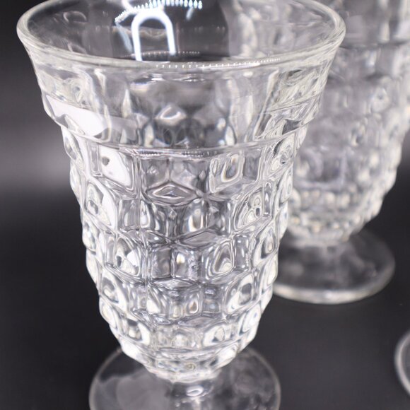 Fostoria American Clear Glass 5 3/4” Footed Ice Tea Flared side set of 4 vtg - Picture 9 of 12